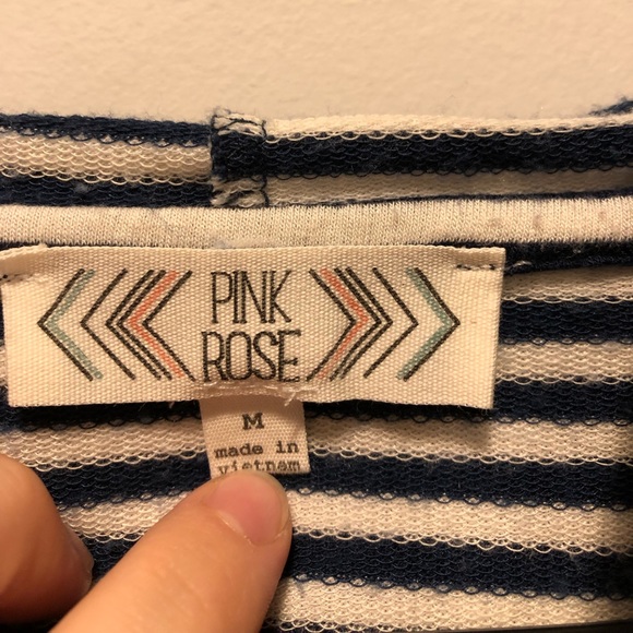 Pink Rose Stripped Hoodie - Picture 4 of 6